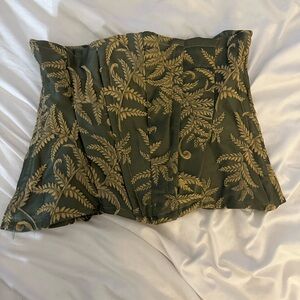 Handmade Elegant Green and Gold Women's Top